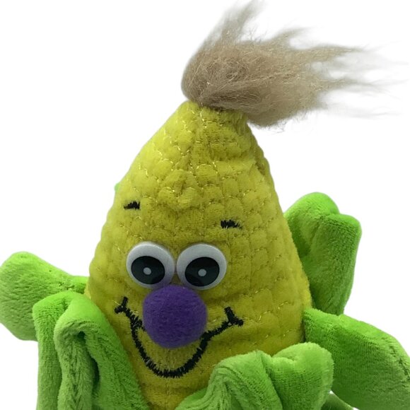 Vtg Toy Box Creations Veggie Friend Seedies CORNY ON THE COB Beanbag Plush 7" - Picture 2 of 5
